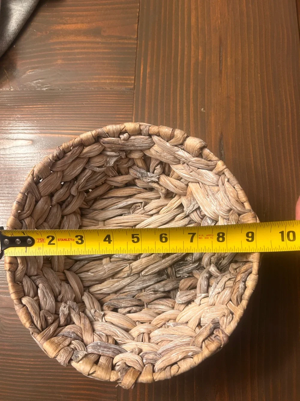 9” Handwoven Natural Seagrass Decorative Bowl - Neutral Tan